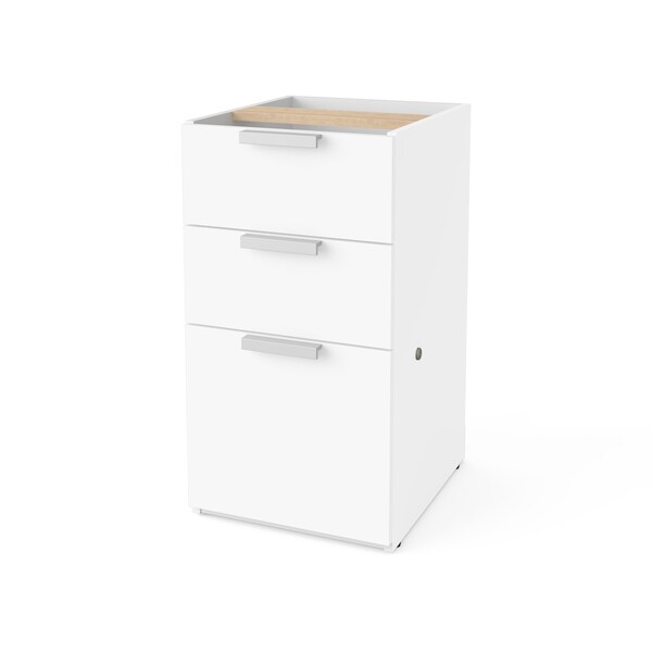 Pro-Concept Plus 16W Add-On Pedestal with 3 Drawers, White